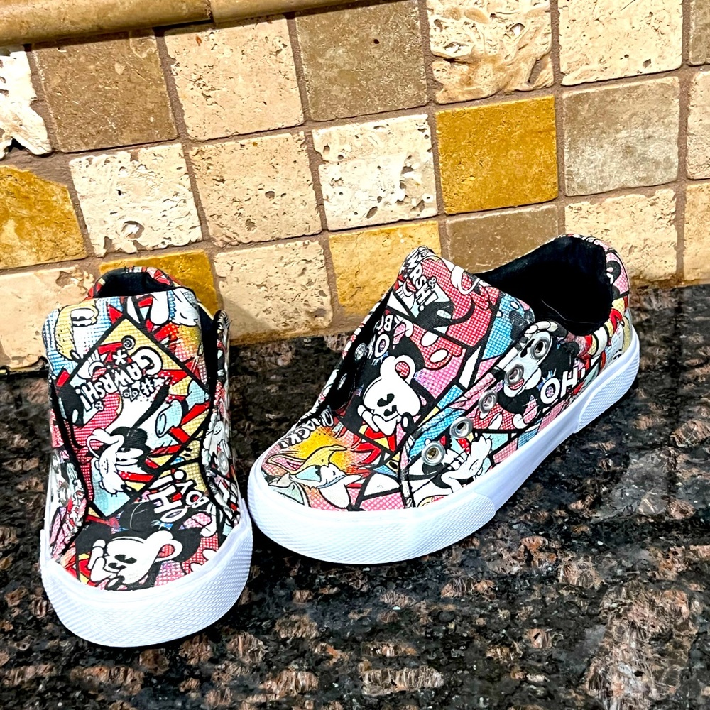 Disney Shoes | Disney Kids Mickey Mouse Comic Book Sneakers | size: toddler 9
